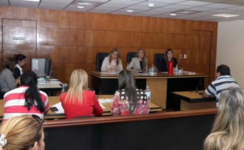 Imágen de un juicio oral y público desarrollado en el Palacio de Justicia