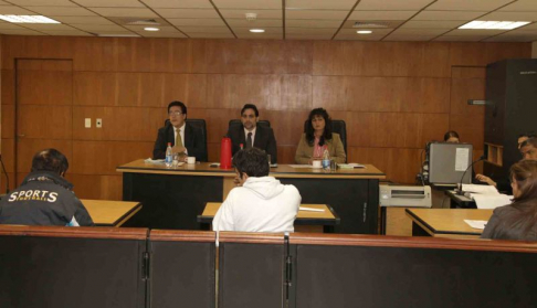 Imagen de un juicio oral desarrollado en el Palacio de Justicia de Asunción
