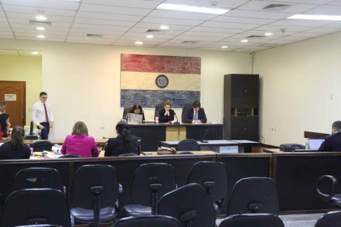 Juicio oral desarrollado en el Palacio de Justicia de Asunción