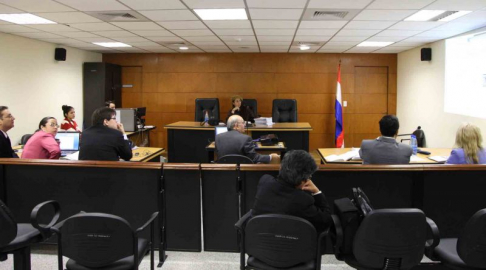 Imágen de un juicio oral y público desarrollado en el Palacio de Justicia