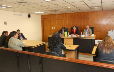 Imagen de un juicio oral desarrollado en el Palacio de Justicia de Asunción