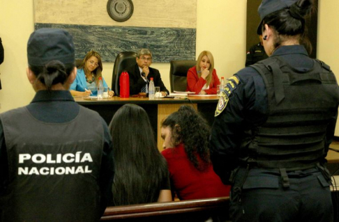 Imágen de un juicio oral y público desarrollado en el Palacio de Justicia