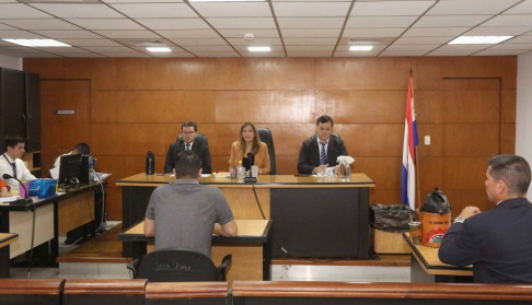 Imágen de un juicio oral y público desarrollado en el Palacio de Justicia