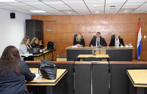 Juicio oral desarrollado en el Palacio de Justicia de Asunción.
