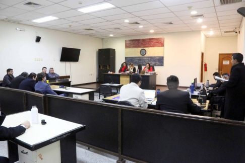 Imágen de un juicio oral y público desarrollado en el Palacio de Justicia