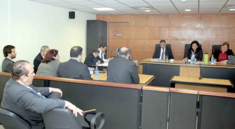 Imagen de un juicio oral desarrollado en el Palacio de Justicia de Asunción