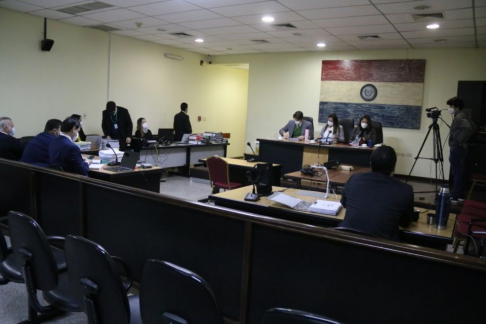 Imágen de un juicio oral y público desarrollado en el Palacio de Justicia