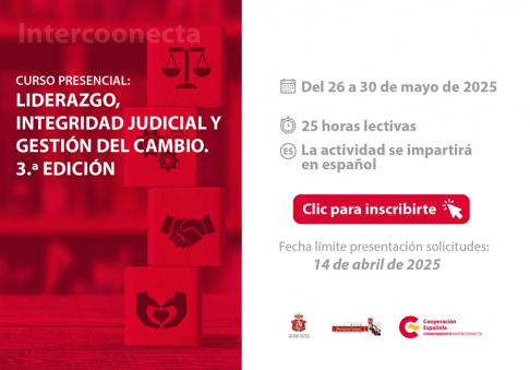 Invitan a 3ª edición del curso “Liderazgo, integridad judicial y gestión del cambio”.