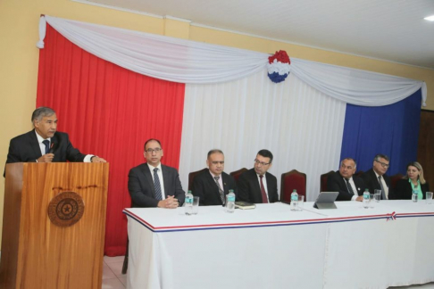 Ministro Ramírez Candia presidió la presentación del proyecto de construcción para nueva sede de juzgados en Santaní.