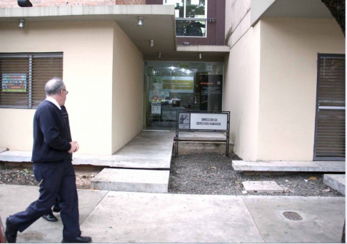 Fachada de la Dirección de Derechos Humanos de la Corte Suprema.