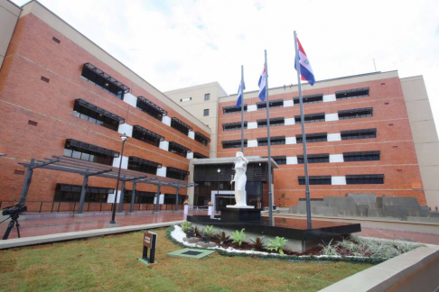 Fachada de la sede judicial de la circunscripción de Canindeyú.