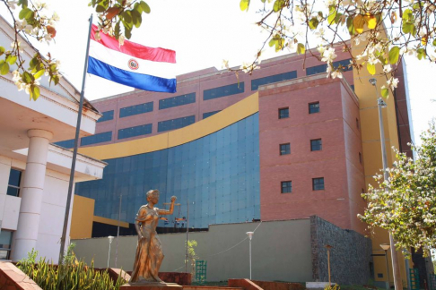 Fachada del Palacio de Justicia de Enacarnación.
