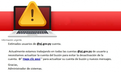 DGTIC advierte sobre correo electrónico fraudulento en circulación.