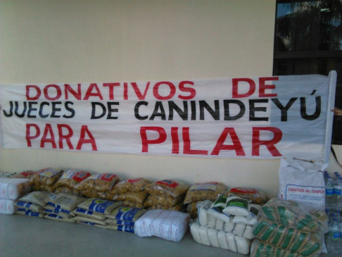 Entregan donación para damnificados en Pilar