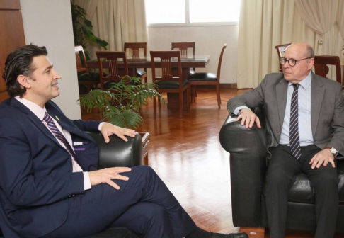 Presidente César Diesel recibió la visita del embajador de Israel en Paraguay