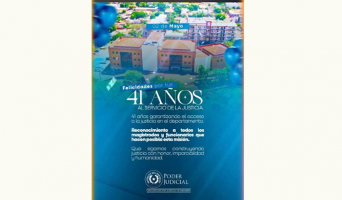 Amambay: 41 años de servicio judicial en el norte del país.