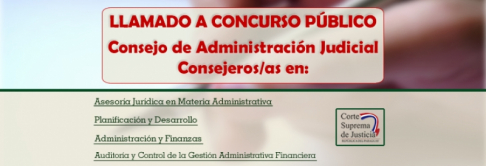 Concurso público para Consejo de Administración Judicial