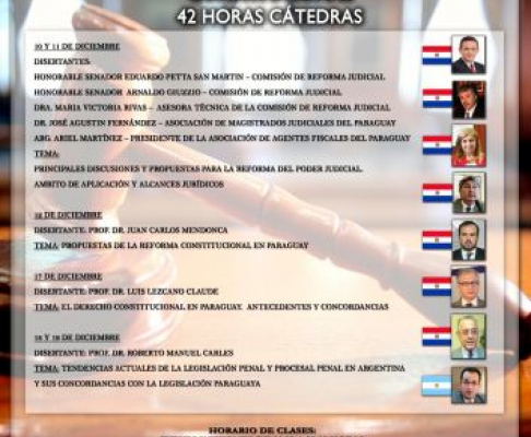 Declaran de interés institucional Curso de Actualización en Administración de Justicia