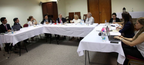 Se reunieron autoridades judiciales con el fin de ultimar detalles para la inauguración de la ampliación del Palacio de Justicia de Caazapá. 