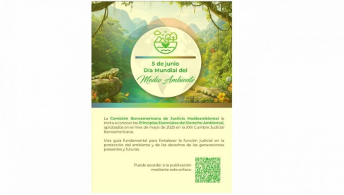 En conmemoración del Día Mundial del Medioambiente, la Comisión de Justicia Medioambiental de la Cumbre Judicial Iberoamericana socializa los “Principios Esenciales del Derecho Ambiental”.