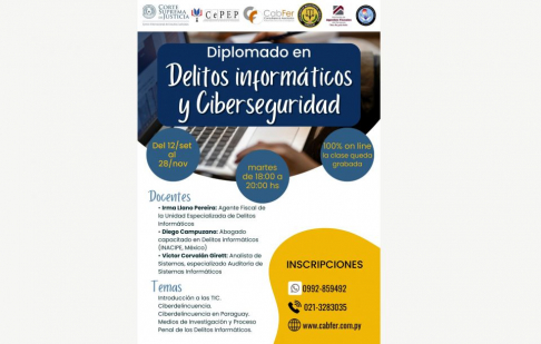 Harán diplomado en Delitos Informáticos y Ciberseguridad.