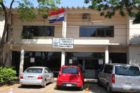Fachada del Palacio de Justicia de Canindeyú.