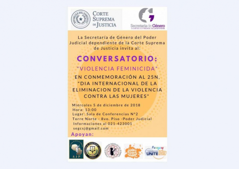El conversatorio se realizará esta tarde desde las 13:00 en la Sala de Conferencias N° 2 del 8° Piso del Palacio de Justicia de la Capital.