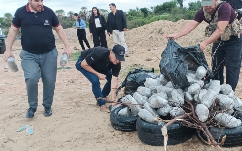 Juez supervisó incineración de marihuana en Alberdi.