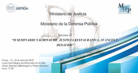 Realizarán Seminario Nacional de Justicia Restaurativa