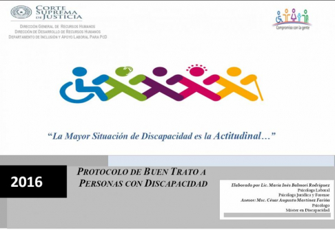 Portada del Protocolo de Buen Trato a Personas con Discapacidad.