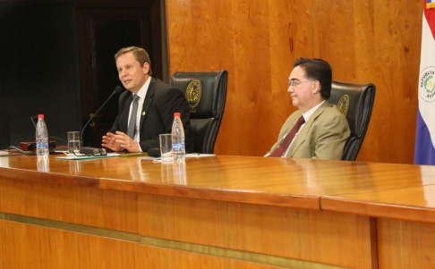 El presidente de la Corte Suprema de Justicia, doctor Alberto Martínez Simón, disertó sobre “Argumentación e Interpretación Jurídica”. 