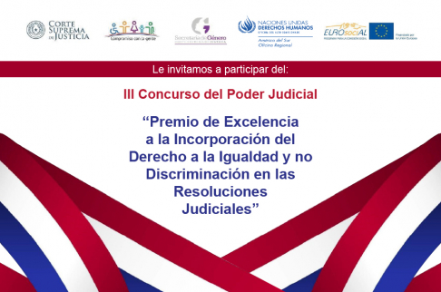 Inscripciones abiertas para el III Concurso del Poder Judicial: Premio a la Incorporación del Derecho a la Igualdad y No Discriminación.