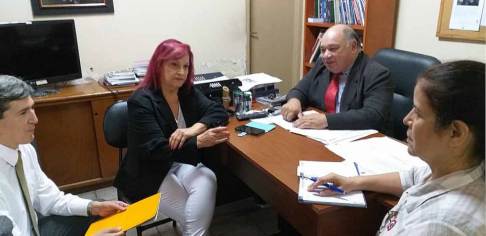 La reunión se realizó en la sede del Ministerio del Interior.