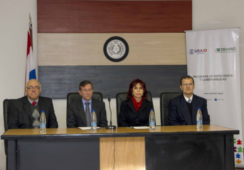 Autoridades de la Corte Suprema de Justicia abren el taller en Amambay.
