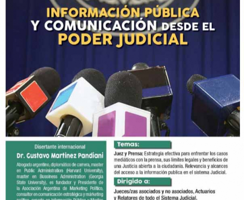 Afiche del taller sobre la actividad que se desarrollará el próximo lunes.