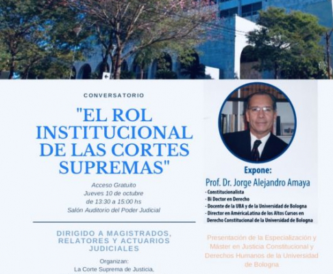 El taller se realizará en el Salón Auditorio del Poder Judicial en la Capital, de 13:30 a 15:00 con acceso gratuito.