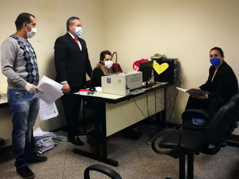 El Juez Yoan Paul López durante una audiencia realizada por medios telemáticos.