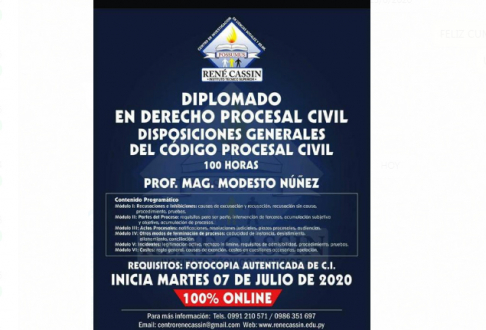 Realizan Diplomado en Derecho Procesal Civil