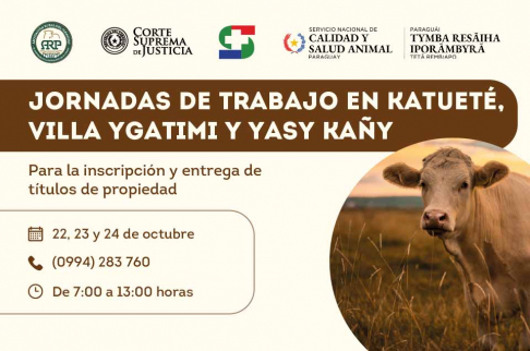 Jornadas de trabajo de Marcas y Señales de Ganado en Canindeyú