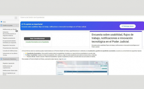 Sigue disponible la encuesta para evaluar el uso y la innovación tecnológica en la gestión judicial.