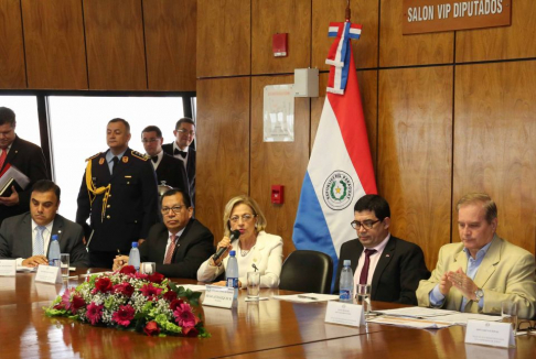La titular de la Corte, Alicia Pucheta, participó de la presentación del Plan de Seguridad.