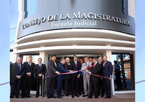 Ministros de la Corte Suprema en la inauguración de la nueva sede del Consejo de la Magistratura - Escuela Judicial.
