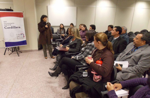 La jueza penal de la Adolescencia Haydée Pereira resalta el trabajo en equipo en Cordillera.