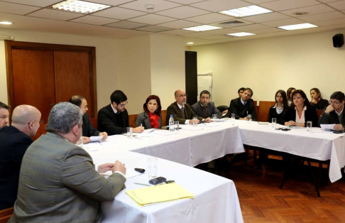 Sala de reuniones del Palacio de Justicia de Asunción.
