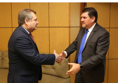 El presidente de la máxima instancia judicial, doctor Eugenio Jiménez Rolón, se reunió con su par del Congreso de la Nación, senador Blas Llano.