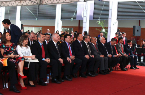 El presidente de la Corte, Luis María Benítez Riera, en la Primera Convención Nacional de la Industria de la Construcción y segunda Expo Obras de la infraestructura pública.