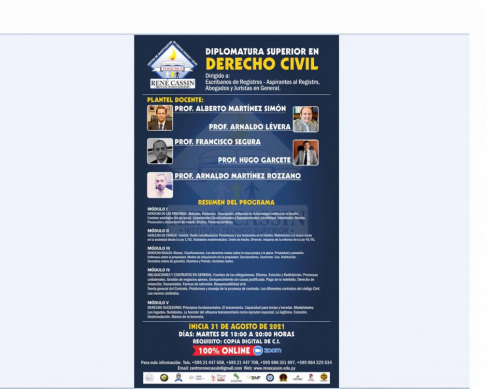 CSJ invita a Diplomatura Superior en Derecho Civil