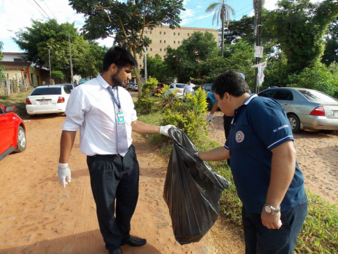 La minga ambiental se desarrolló en cercanías de la sede judicial de Caacupé