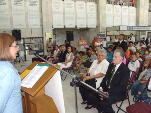 Clausura de la jornada en conmemoración de los DD HH