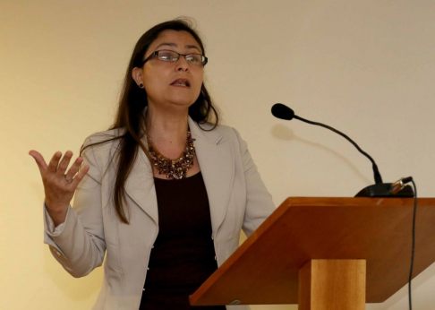 Charla sobre Justicia Penal Juvenil desarrollada en la Sala de Conferencias Nº 1 del octavo piso